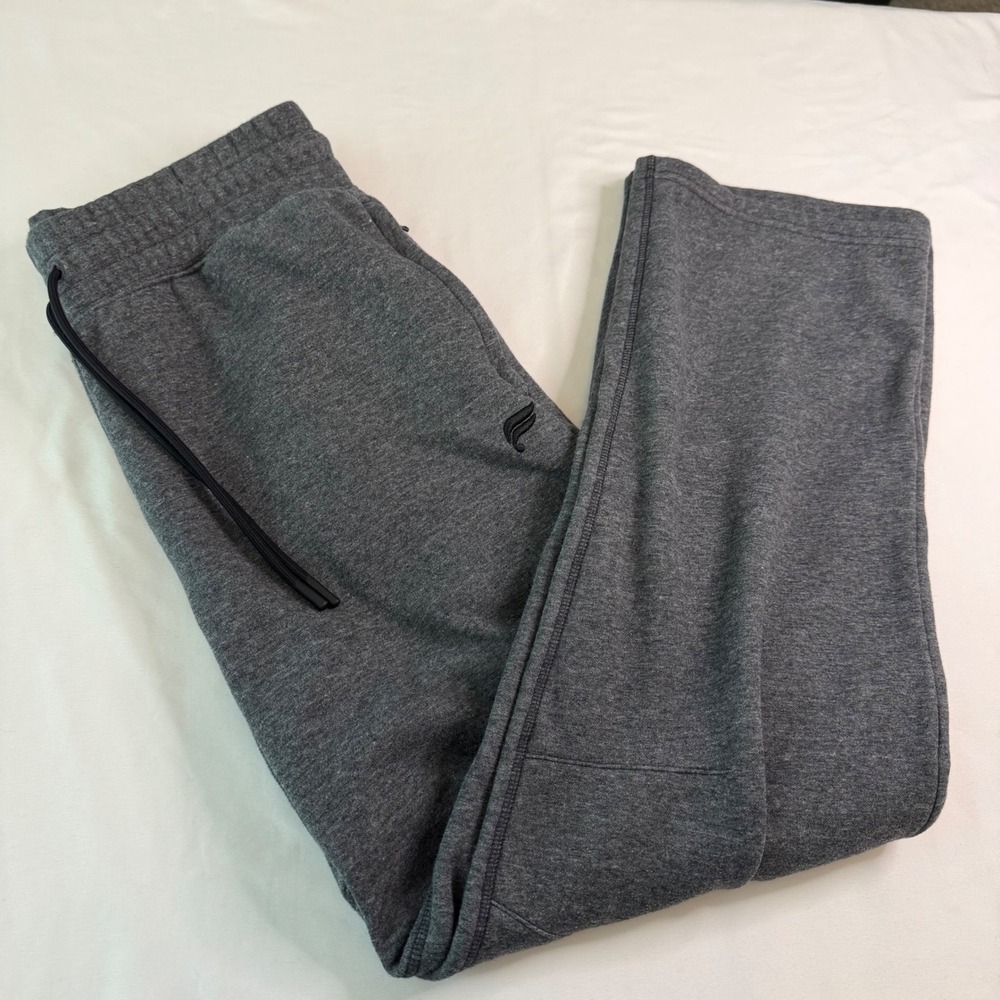 Fabletics Mens Gray Heathered Activewear Jogger Sweatpants Straight Leg Size M